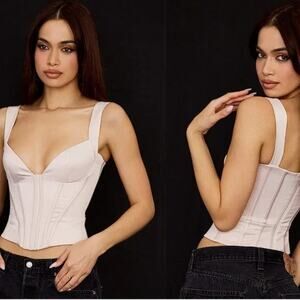 House of CB Liberty Crystal Satin Corset Size S Small